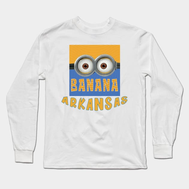 DESPICABLE MINION AMERICA ARKANSAS Long Sleeve T-Shirt by LuckYA